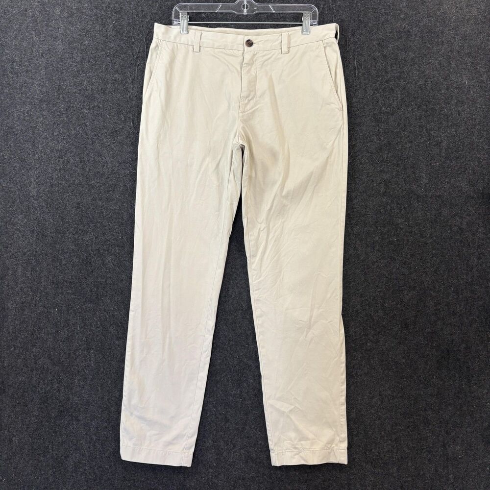 Brooks Brothers Red Fleece Pants Men's 34x31 Khaki Stretch Chino Straight Leg